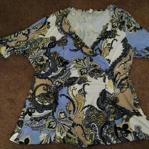 Short sleeve Dana Buchman top soft strech